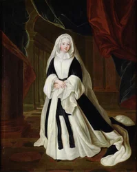 Porträt von Louis-Francoise de Bourbon, Mademoiselle de Nantes in Trauerkleidung, nach 1710